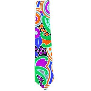Giorgio Benelli Vintage Tie Psychedelic Pattern Colorful 100% Silk Made in Italy
